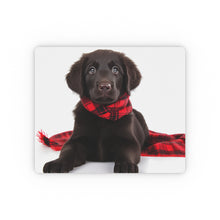 DistinctInk Mouse Pad - 1/4" Foam Rubber - Flat-Coated Retriever Puppy