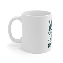 DistinctInk Glossy White Coffee / Tea Mug - Live By Golfing Alone Need Beer Too