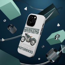 DistinctInk ToughCase for Apple iPhone, Compatible with MagSafe Charging - Spontaneously Talking About Motorcycles