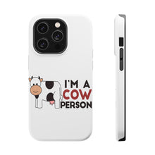 DistinctInk ToughCase for Apple iPhone, Compatible with MagSafe Charging - I'm A Cow Person