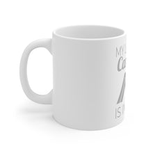 DistinctInk Glossy White Coffee / Tea Mug - My Love For Camping is In Tents