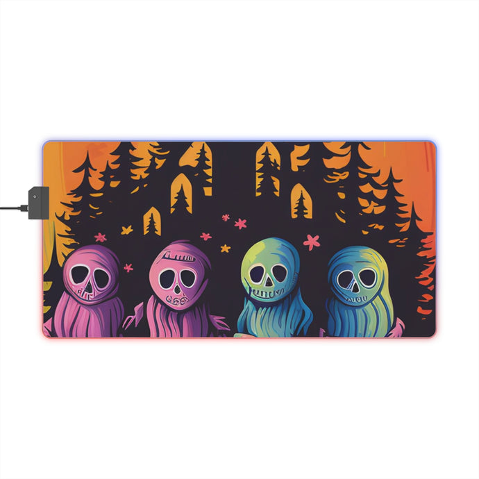 DistinctInk LED Gaming Mouse Pad with Discover Your True Path Design for Halloween  LGBTQ+ Pride