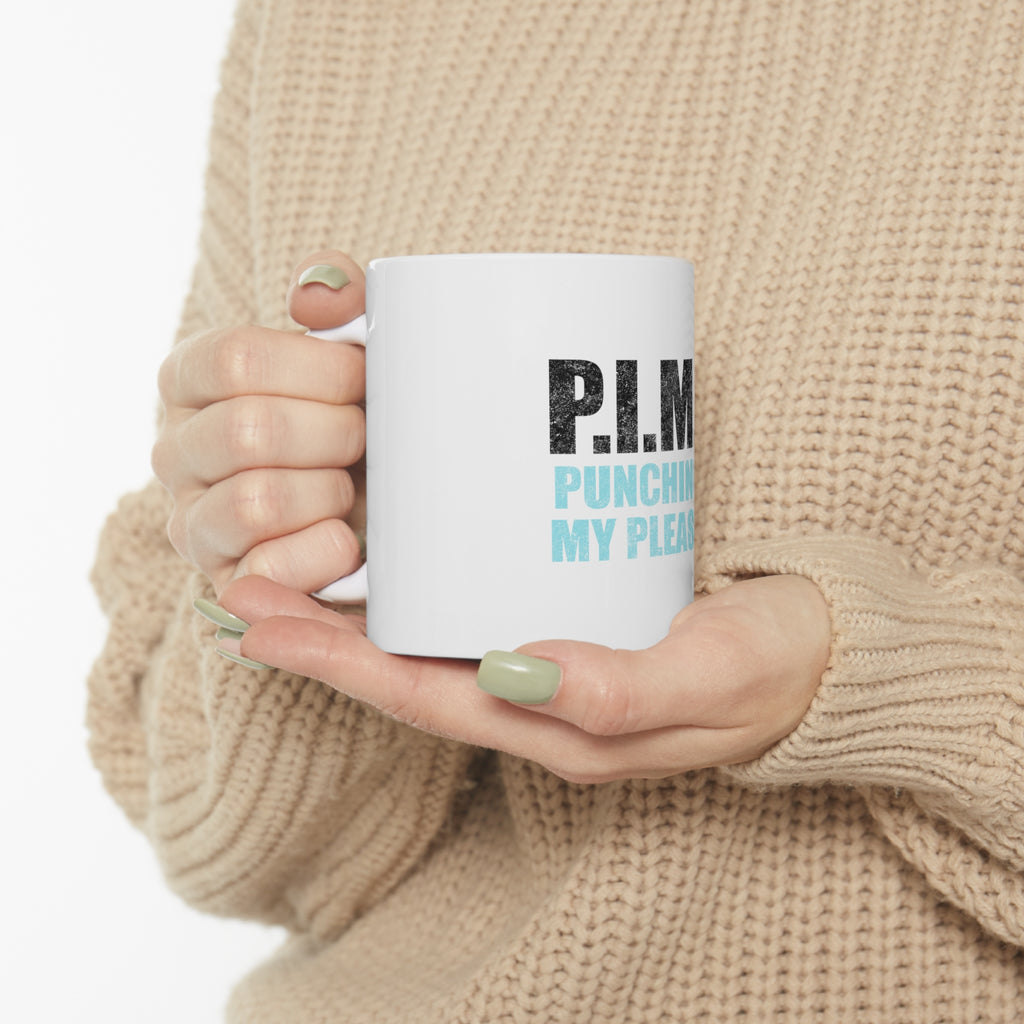 Glossy White Coffee / Tea Mug - PIMP - Punching Is My Pleasure, view 10