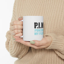 DistinctInk Glossy White Coffee / Tea Mug - PIMP - Punching Is My Pleasure