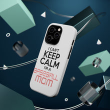 DistinctInk ToughCase for Apple iPhone, Compatible with MagSafe Charging - Can't Keep Calm I'm a Baseball mom