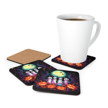 DistinctInk (Set of 4) Corkwood Coasters with Exploring the UnknownDesign for Halloween LGBTQ+ Pride