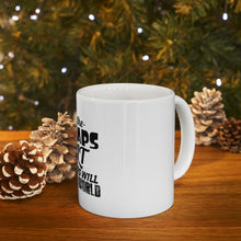 DistinctInk Glossy White Coffee / Tea Mug - When Ice Caps Melt Swimmer Rule the World