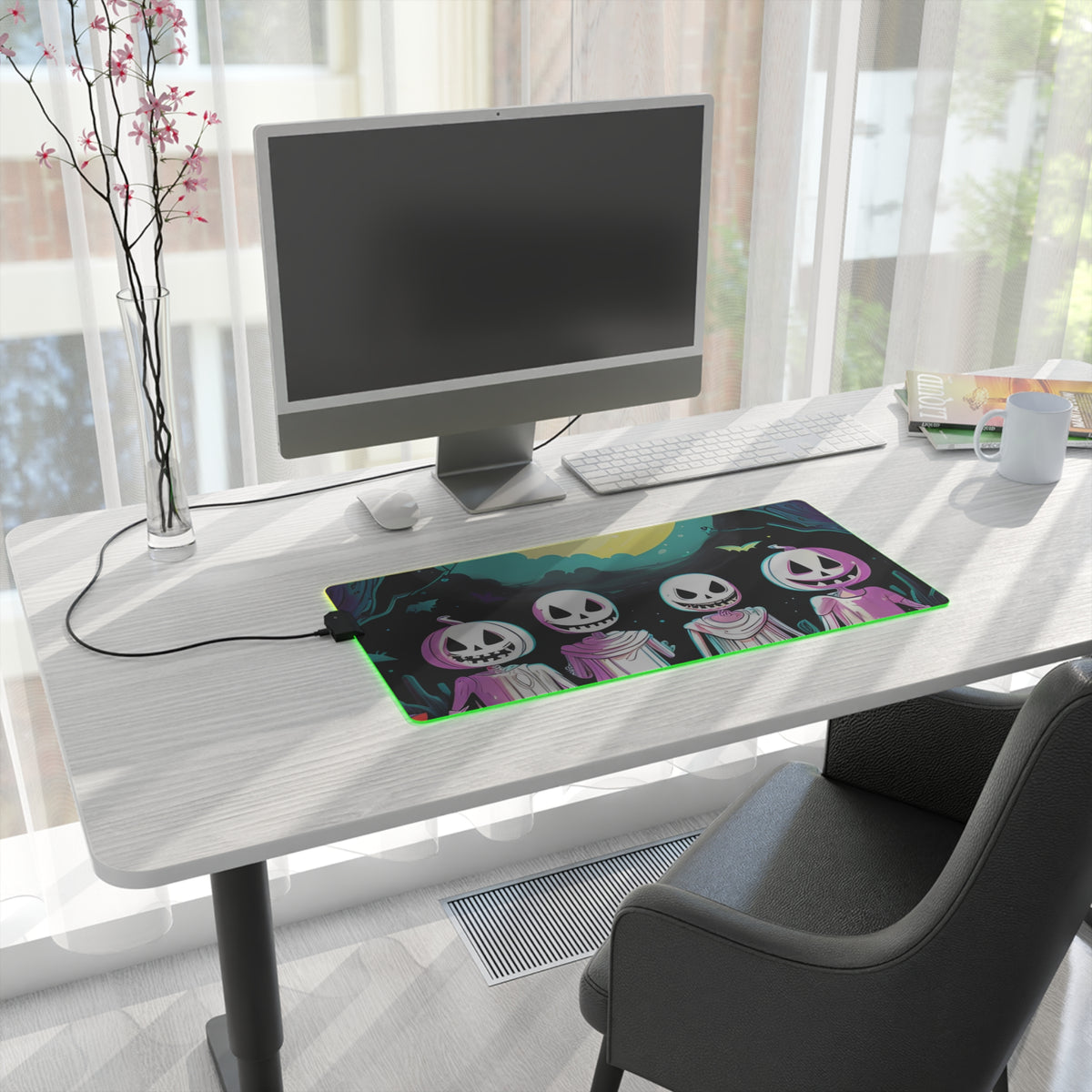 LED Gaming Mouse Pad with Exploring the Unknown Design for Halloween LGBTQ+ Pride, view 10