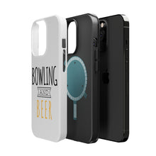 DistinctInk ToughCase for Apple iPhone, Compatible with MagSafe Charging - Bowling and Beer
