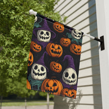 DistinctInk Garden & House Banner Flag with "Halloween Haunts and Pumpkin Pals" Design for Halloween