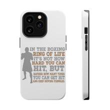 DistinctInk ToughCase for Apple iPhone, Compatible with MagSafe Charging - Boxing Life How Many Times You Keep Moving