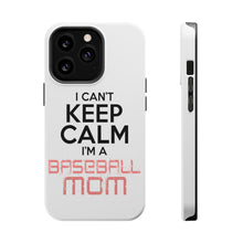 DistinctInk ToughCase for Apple iPhone, Compatible with MagSafe Charging - Can't Keep Calm I'm a Baseball mom