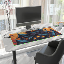 DistinctInk LED Gaming Mouse Pad with Spooky Sweet Treats Design for Halloween