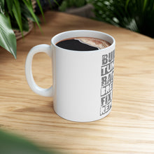 DistinctInk Glossy White Coffee / Tea Mug - Build It Tune Race Break Fix Repeat