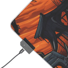 DistinctInk LED Gaming Mouse Pad with Darkness Falls on Halloween Design for Halloween
