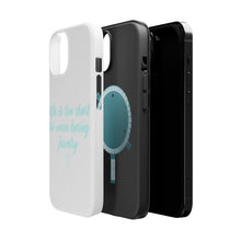 DistinctInk ToughCase for Apple iPhone, Compatible with MagSafe Charging - Life is Too Short to Wear Boring Jewelry