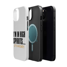 DistinctInk ToughCase for Apple iPhone, Compatible with MagSafe Charging - I'm in High Spirits (It's Whiskey)