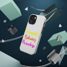 DistinctInk ToughCase for Apple iPhone, Compatible with MagSafe Charging - Pineapples Bikinis Paradise