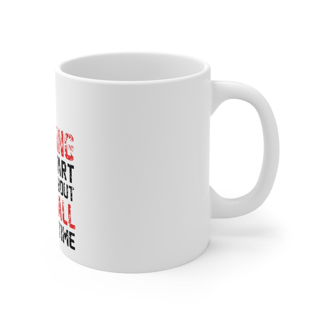 Glossy White Coffee / Tea Mug - Warning May Start Talking Baseball, view 3