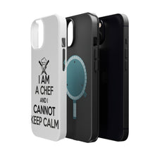 DistinctInk ToughCase for Apple iPhone, Compatible with MagSafe Charging - I Am the Chef Cannot Keep Calm