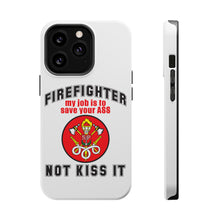 DistinctInk ToughCase for Apple iPhone, Compatible with MagSafe Charging - Firefighter - Job is to Save You