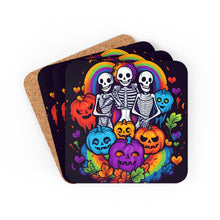 DistinctInk (Set of 4) Corkwood Coasters with Exploring Inner KnowledgeDesign for Halloween LGBTQ+ Pride