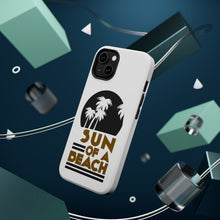 DistinctInk ToughCase for Apple iPhone, Compatible with MagSafe Charging - Sun of a Beach