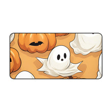 DistinctInk Desk Mat with Ghostly Skeleton Pumpkin Patch Design for Halloween