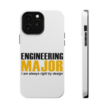 DistinctInk ToughCase for Apple iPhone, Compatible with MagSafe Charging - Engineering Major Always Right By Design