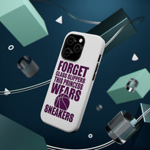 DistinctInk ToughCase for Apple iPhone, Compatible with MagSafe Charging - Forget Glass Slippers Princess Wears Sneakers