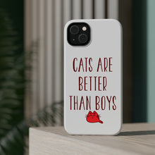 DistinctInk ToughCase for Apple iPhone, Compatible with MagSafe Charging - Cats Are Better Than Boys