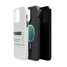 DistinctInk ToughCase for Apple iPhone, Compatible with MagSafe Charging - Farmer Definition - Few Who Feeds Many