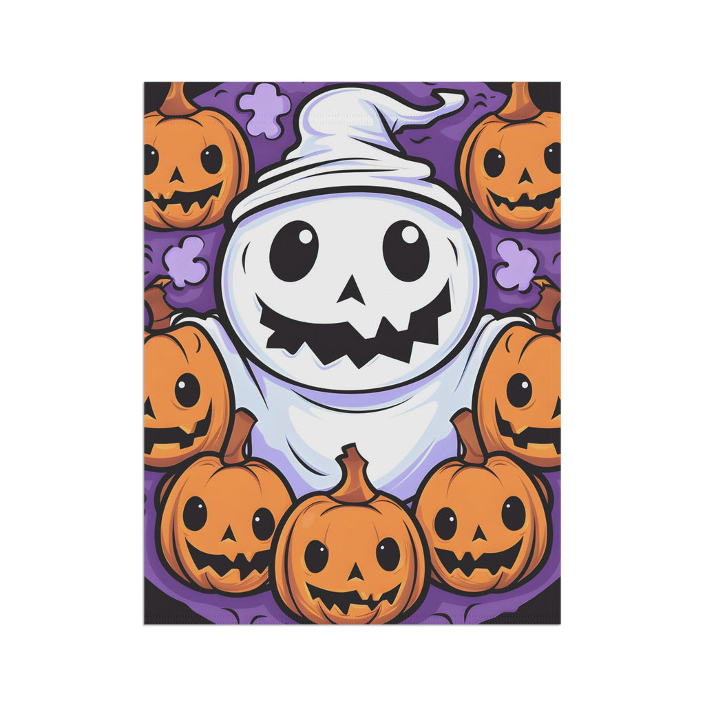 Garden & House Banner / Flag with Ghost Skeleton Pumpkins Design for Halloween, view 8