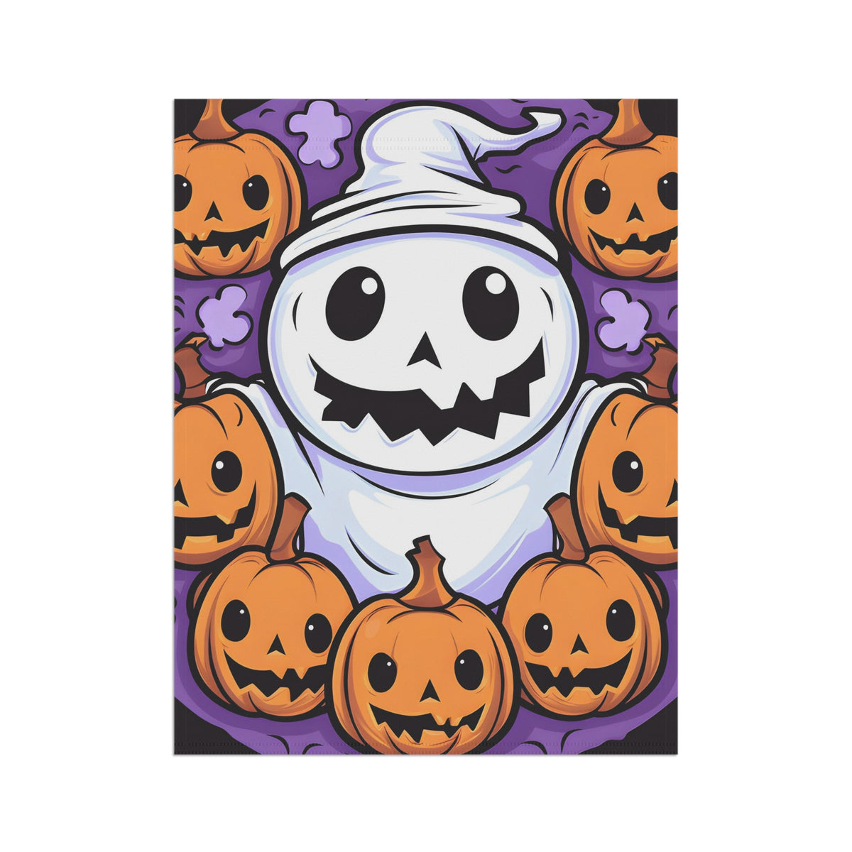 Garden & House Banner / Flag with Ghost Skeleton Pumpkins Design for Halloween, view 8