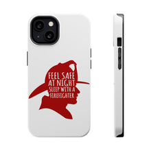 DistinctInk ToughCase for Apple iPhone, Compatible with MagSafe Charging - Feel Safe at Night Sleep with a Firefighter