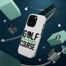 DistinctInk ToughCase for Apple iPhone, Compatible with MagSafe Charging - Golf Is MY Favorite Course