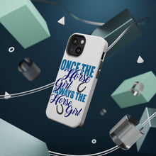 DistinctInk ToughCase for Apple iPhone, Compatible with MagSafe Charging - Once The Horse Girl Always The Horse Girl