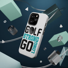 DistinctInk ToughCase for Apple iPhone, Compatible with MagSafe Charging - Golf Strong Go Long