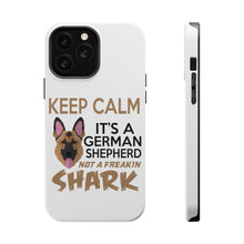DistinctInk ToughCase for Apple iPhone, Compatible with MagSafe Charging - Keep Calm - It's a German Shepherd