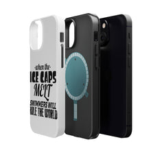 DistinctInk ToughCase for Apple iPhone, Compatible with MagSafe Charging - When Ice Caps Melt Swimmer Rule the World
