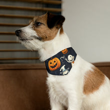 DistinctInk Adjustable Pet Banana Collar with The Halloween Spell Design for Halloween