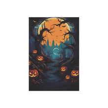 DistinctInk Garden & House Banner / Flag with Haunted Evening Nightmare Design for Halloween