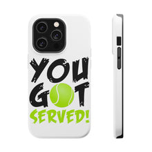DistinctInk ToughCase for Apple iPhone, Compatible with MagSafe Charging - You Got Served Tennis