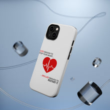 DistinctInk ToughCase for Apple iPhone, Compatible with MagSafe Charging - Cute Enough To Stop Your Heart Skilled Restart