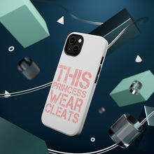 DistinctInk ToughCase for Apple iPhone, Compatible with MagSafe Charging - This Princess Wear Cleats