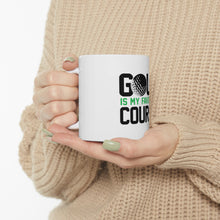 DistinctInk Glossy White Coffee / Tea Mug - Golf Is MY Favorite Course