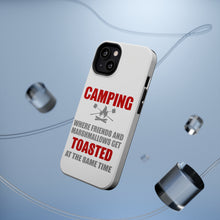 DistinctInk ToughCase for Apple iPhone, Compatible with MagSafe Charging - Camping - Friends & Marshmallows Get Toasted