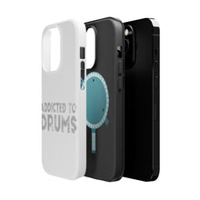 DistinctInk ToughCase for Apple iPhone, Compatible with MagSafe Charging - Addicted to Drums