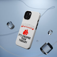 DistinctInk ToughCase for Apple iPhone, Compatible with MagSafe Charging - Boxing It's Cheaper Than Therapy