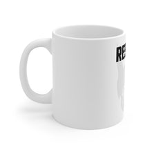 DistinctInk Glossy White Coffee / Tea Mug - Respect the Beard